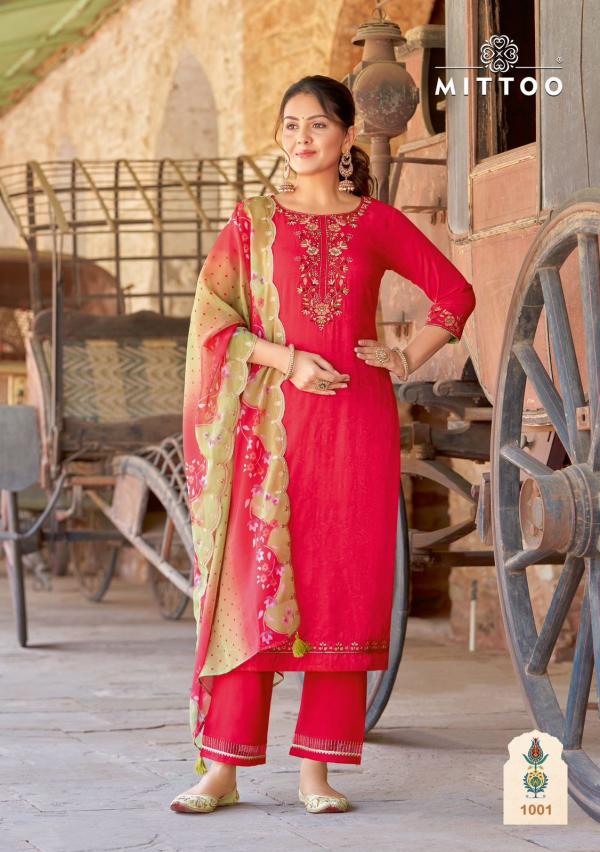 Mittoo Elegance Rayon Kurti Pant With Dupatta Collection